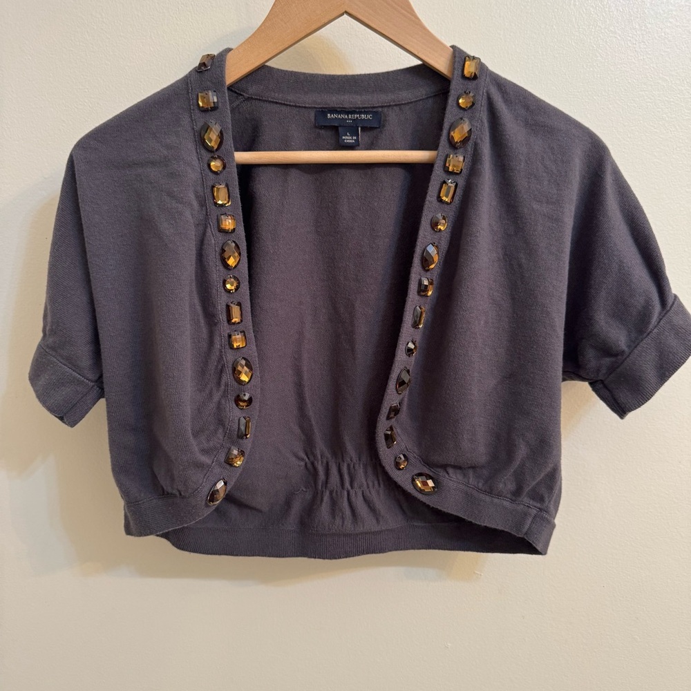 Banana Republic Charcoal Knit Sweater